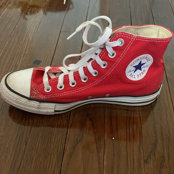 Converse Red High-Top Sneakers - Picture 3 of 4